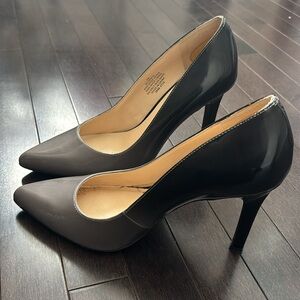 Black and Grey Ombré Patent Heels
